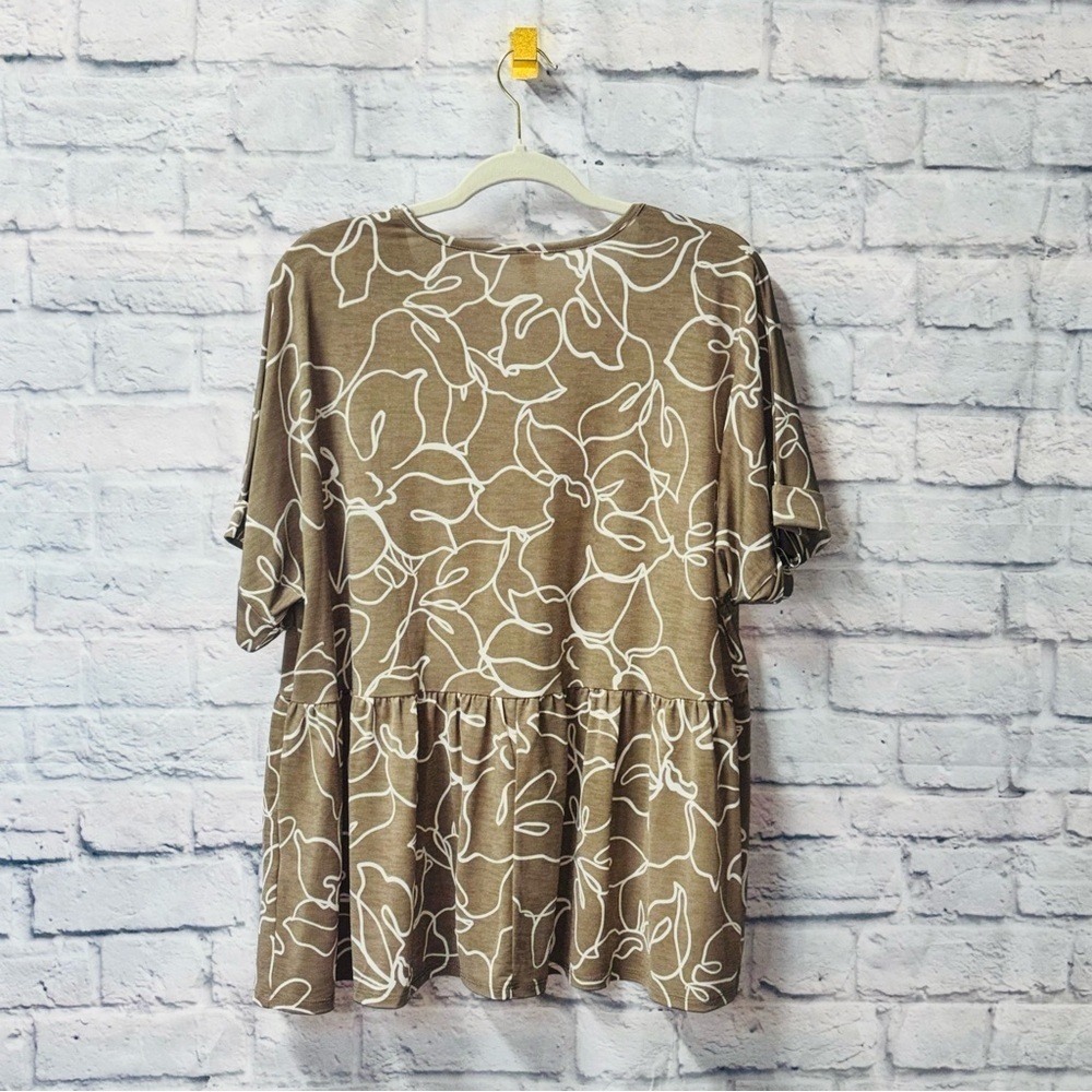 mts Brown Floral Blouse - Picture 3 of 6